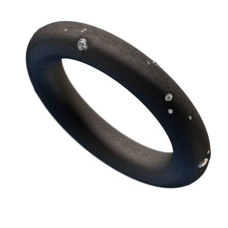 Armreif mit Brillanten aus Kautschuk, A1053