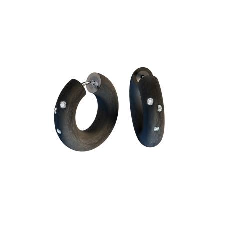 Brillant Creolen aus Kautschuk, O6010