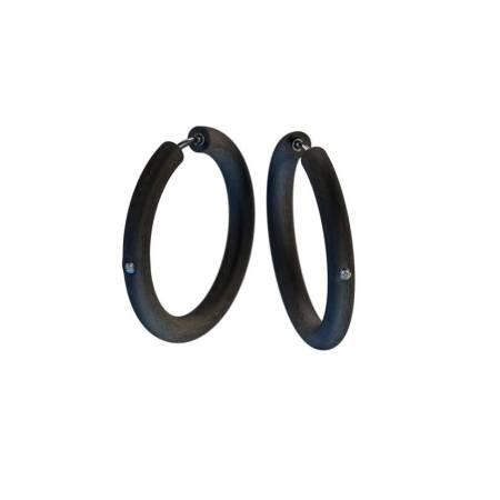 Brillant-Creolen aus Kautschuk, O6015