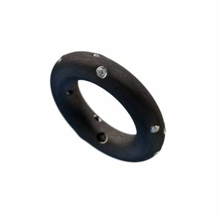 Brillantring mit Kautschuk, R0017
