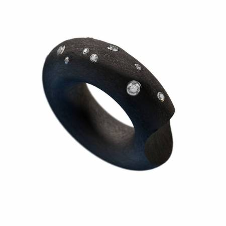 Brillantring mit Kautschuk, R0021