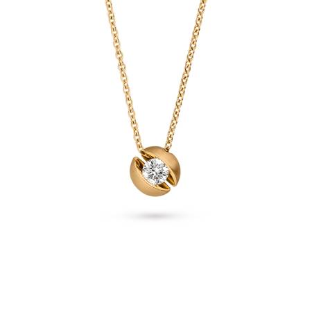 114 CALL2 10, Calla Anhänger, Gelbgold, 0,10ct