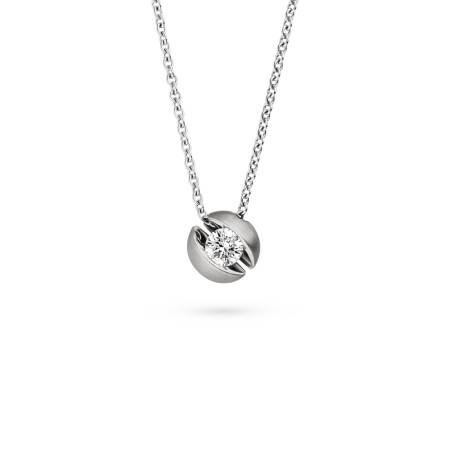 214 CALL2 10, Calla Anhänger, Weißgold, 0,10ct