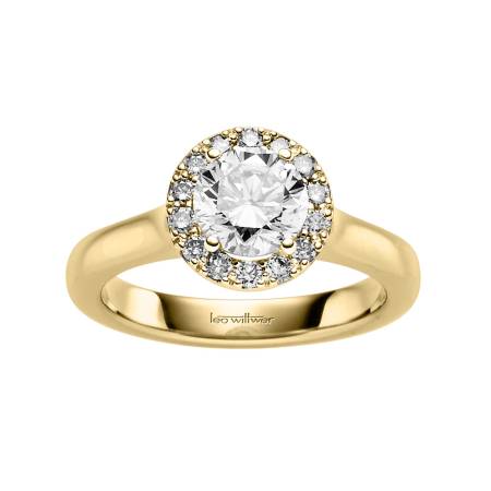 Candlelight Solitaire,Gelbgold 750, 11-0980270-1100, 1 Br. mit 0,70ct, 14 Br. zus. 0, 14ct