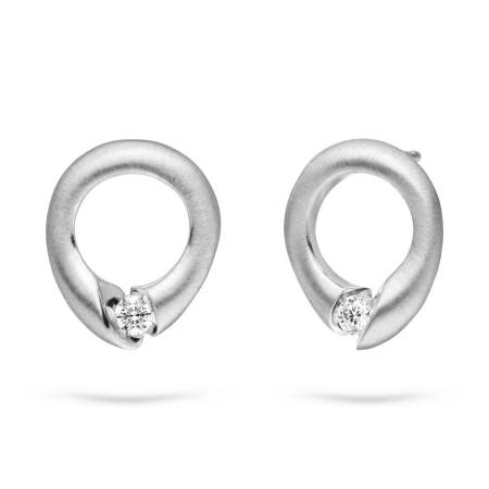 217 CALO1 10, CALLA Ohrstecker, Weißgold, 0,20ct