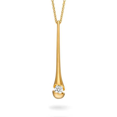 114 CALD2, Calla Anhänger. Gelbgold
