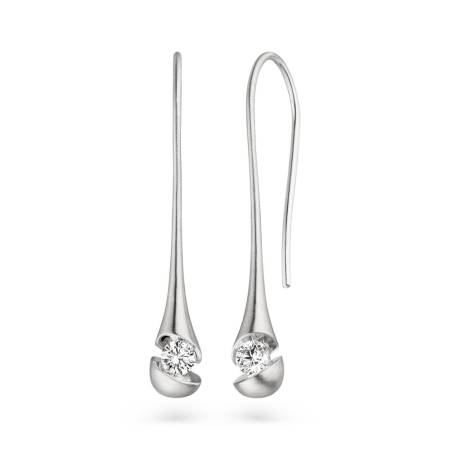 217 CALDR 10, CALDR Ohrhänger wg, 2 Brillanten zus. 0,20 ct