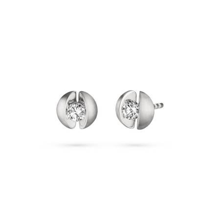 217 CALL2 10, Calla Ohrstecker, Weißgold, 2 Brillanten 0,105ct