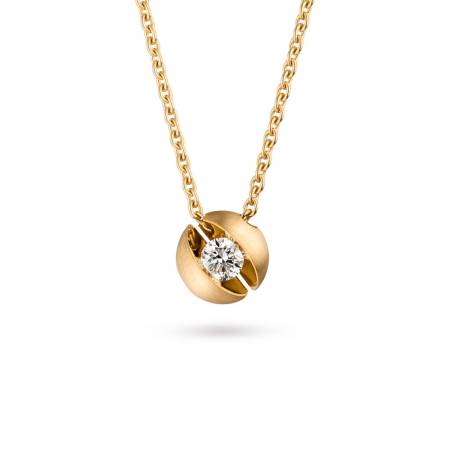 114 CALL2 20, Calla Anhänger, Gelbgold, 0,18ct