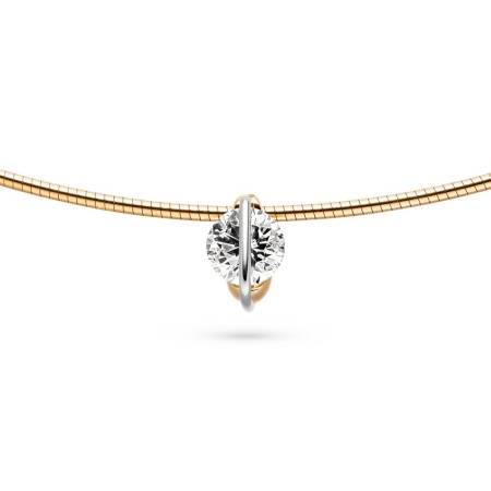 L1002, Liberté Halsreif, Gelbgold, ab 0,40ct