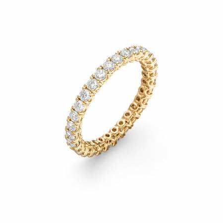 Diamantring in Gelbgold