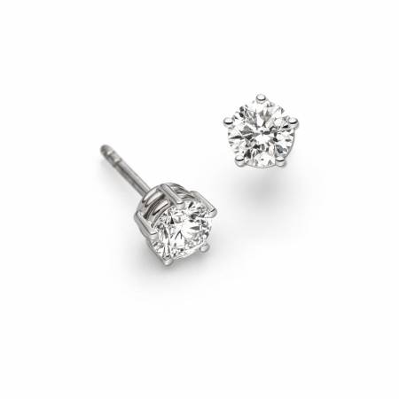 Diamant-Ohrstecker in Weißgold