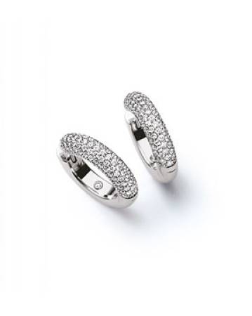 Creolen, Weißgold, Diamantpavé