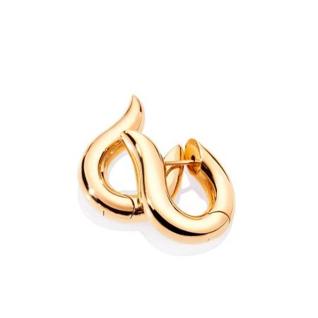 SIGNATURE Hoops Ohrringe large 18K Gelbgold