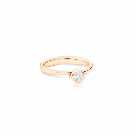BOUTON Solitaire Ring Diamant 