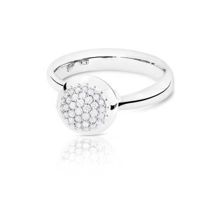 BOUTON Ring small mit Diamant Pavé