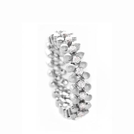 RMS 3M2 WG WD, Ring Multi-Size, 3 Reihen, Weißgold, weisse Diamanten 0,02 ct