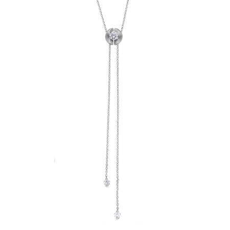 214 CALYA 17, Calla Collier, Weißgold, 1 Bril.. 0,15ct zzgl. 2 Bril. zus. 0,14ct