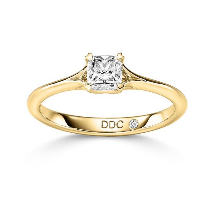 Diamantring 'La Fleur', Gelbgold