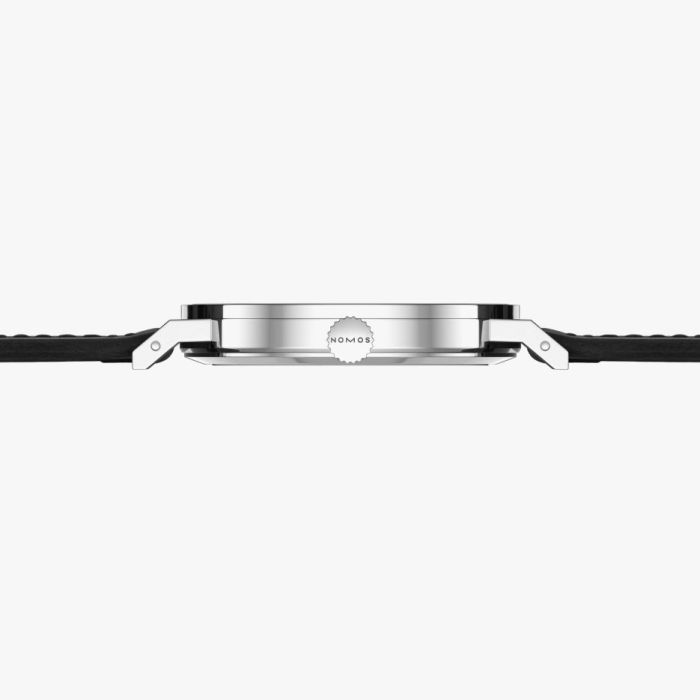 Seitenansicht der NOMOS Tangente 2date blau