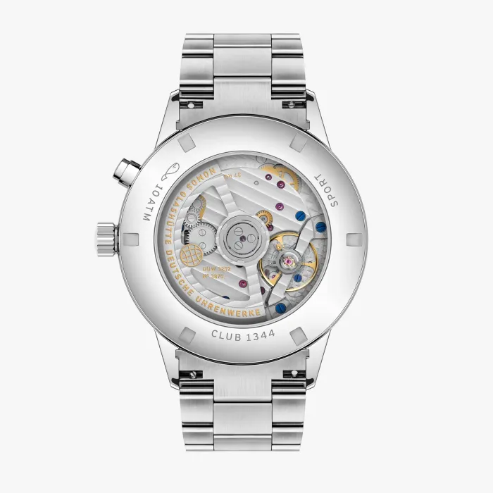 Blick durch den Glasboden auf das Manufakturwerk