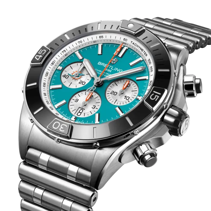 BREITLING Super Chronomat B01 Chronograph 44 NFL Miami Dolphins, AB01361C1L2A1