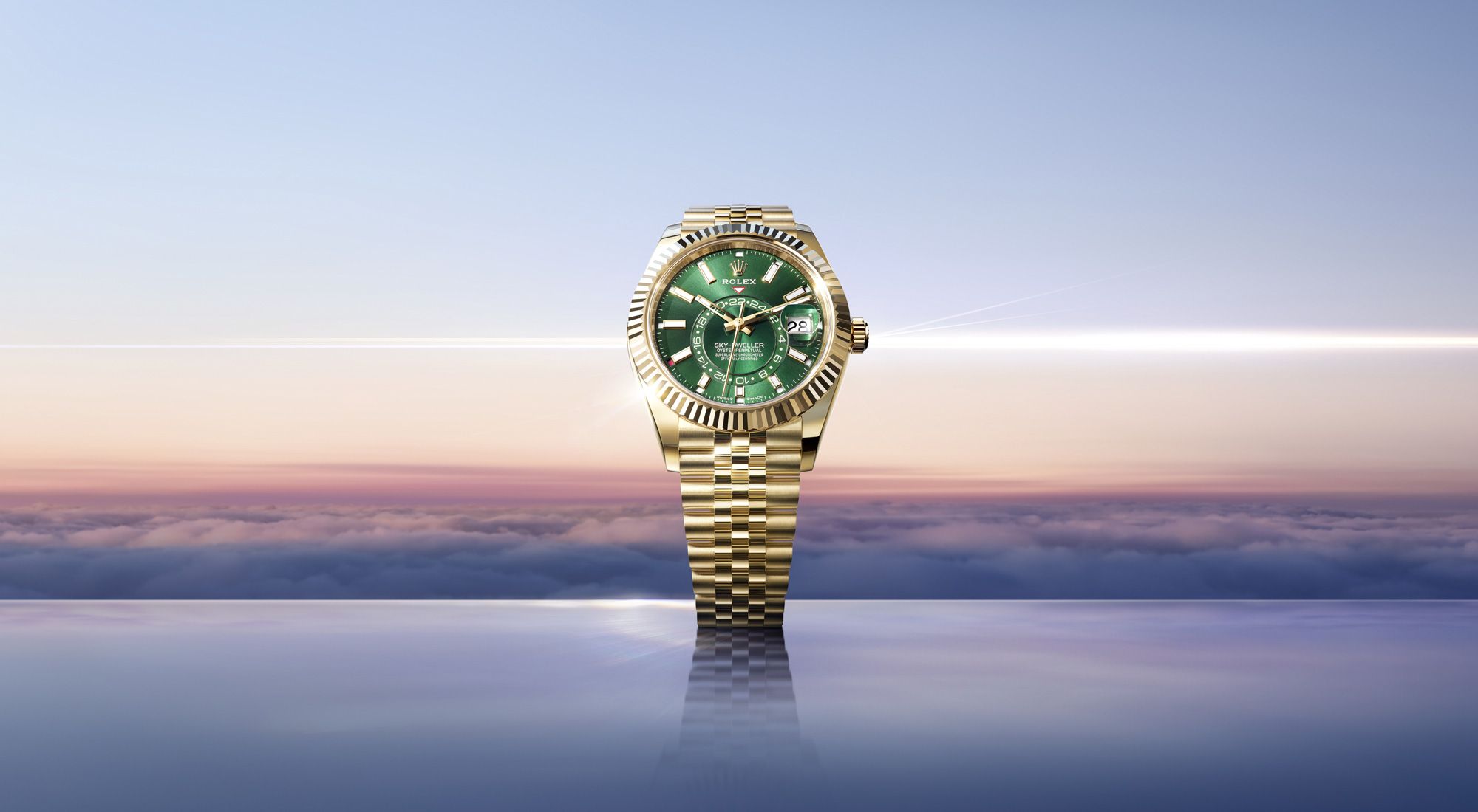 Sky-Dweller mit grünem Zifferblatt