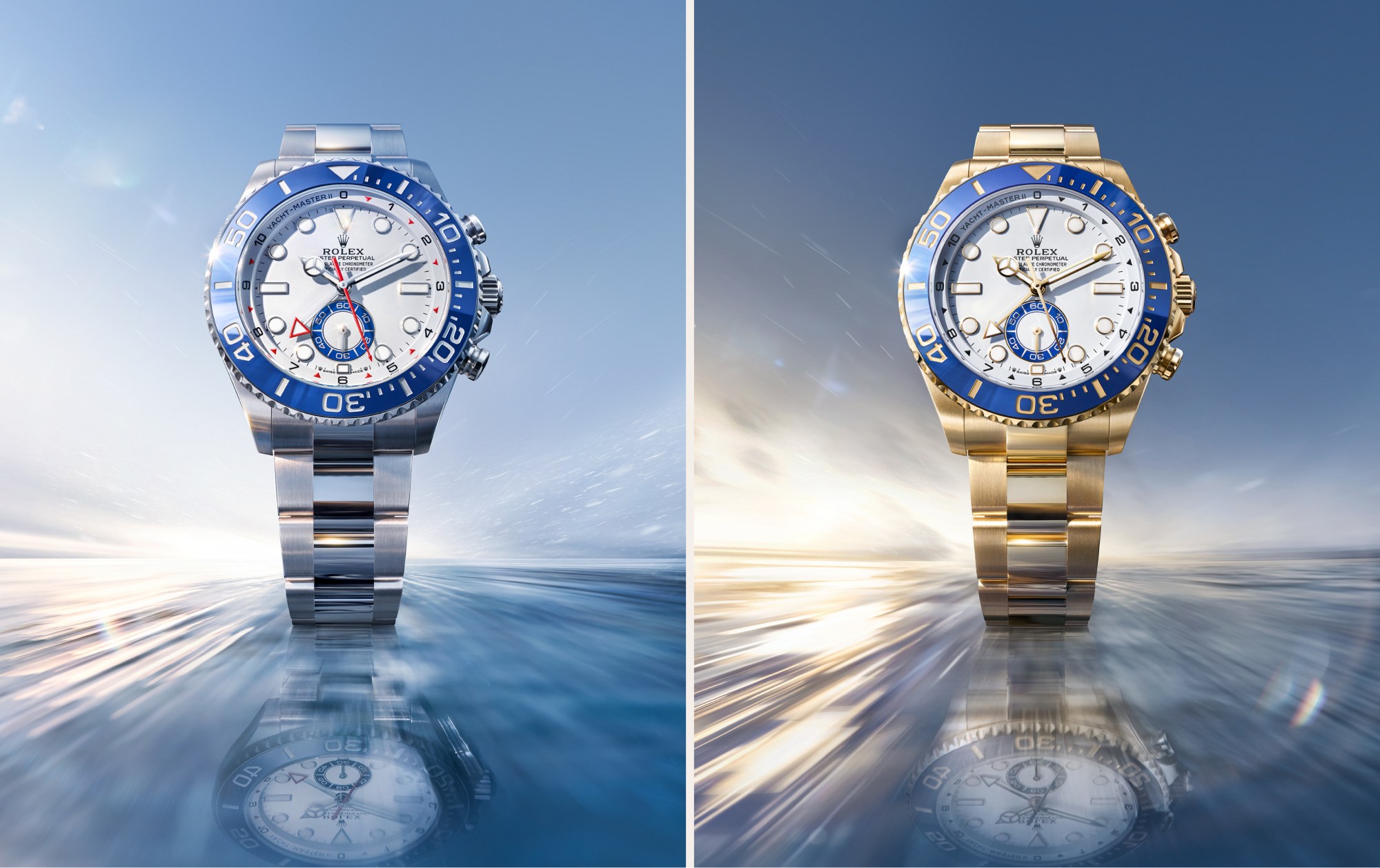 Yacht‑Master II in Edelstahl Oystersteel und 18 Karat Gelbgold