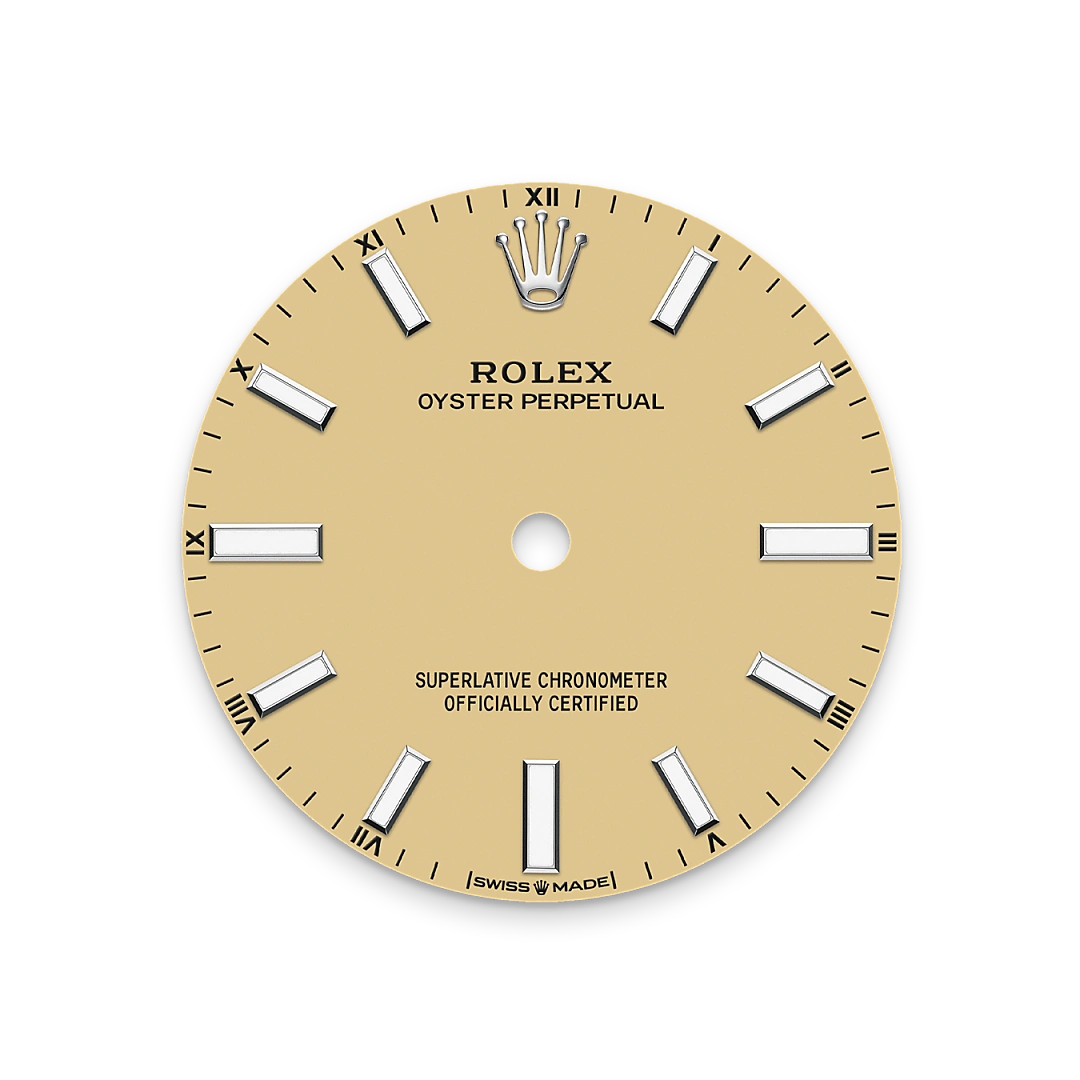 Rolex Oyster Perpetual 34, Zifferblatt in Beige