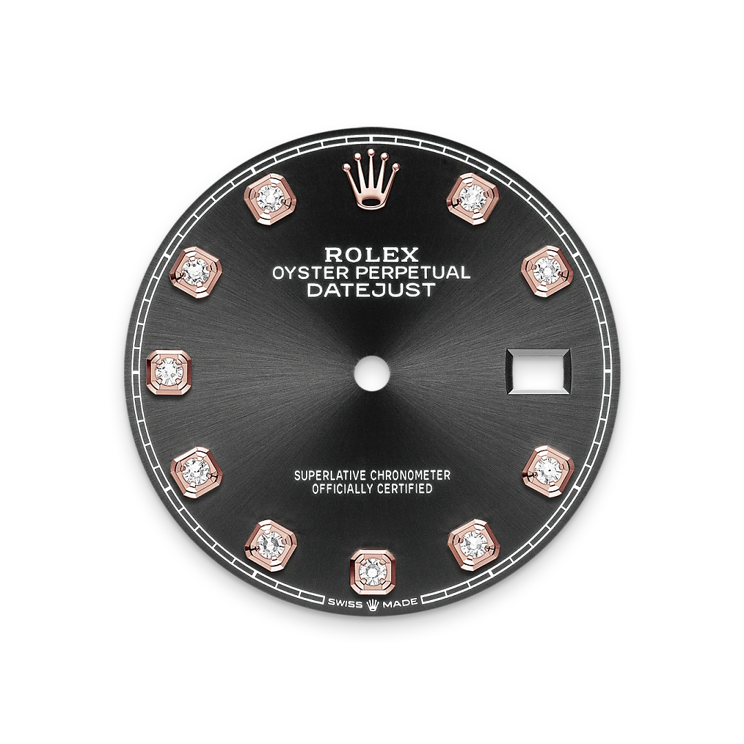 Rolex Datejust 36, Strahlend schwarzes Zifferblatt