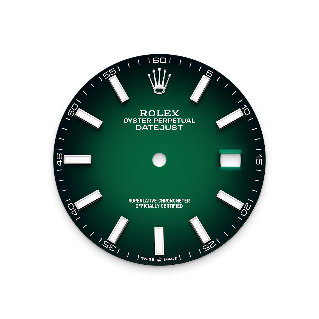 Rolex Datejust 41, Zifferblatt in Grün ombré