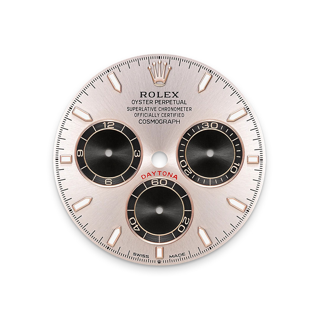 Rolex Cosmograph Daytona, Zifferblatt in Sundust und strahlend Schwarz