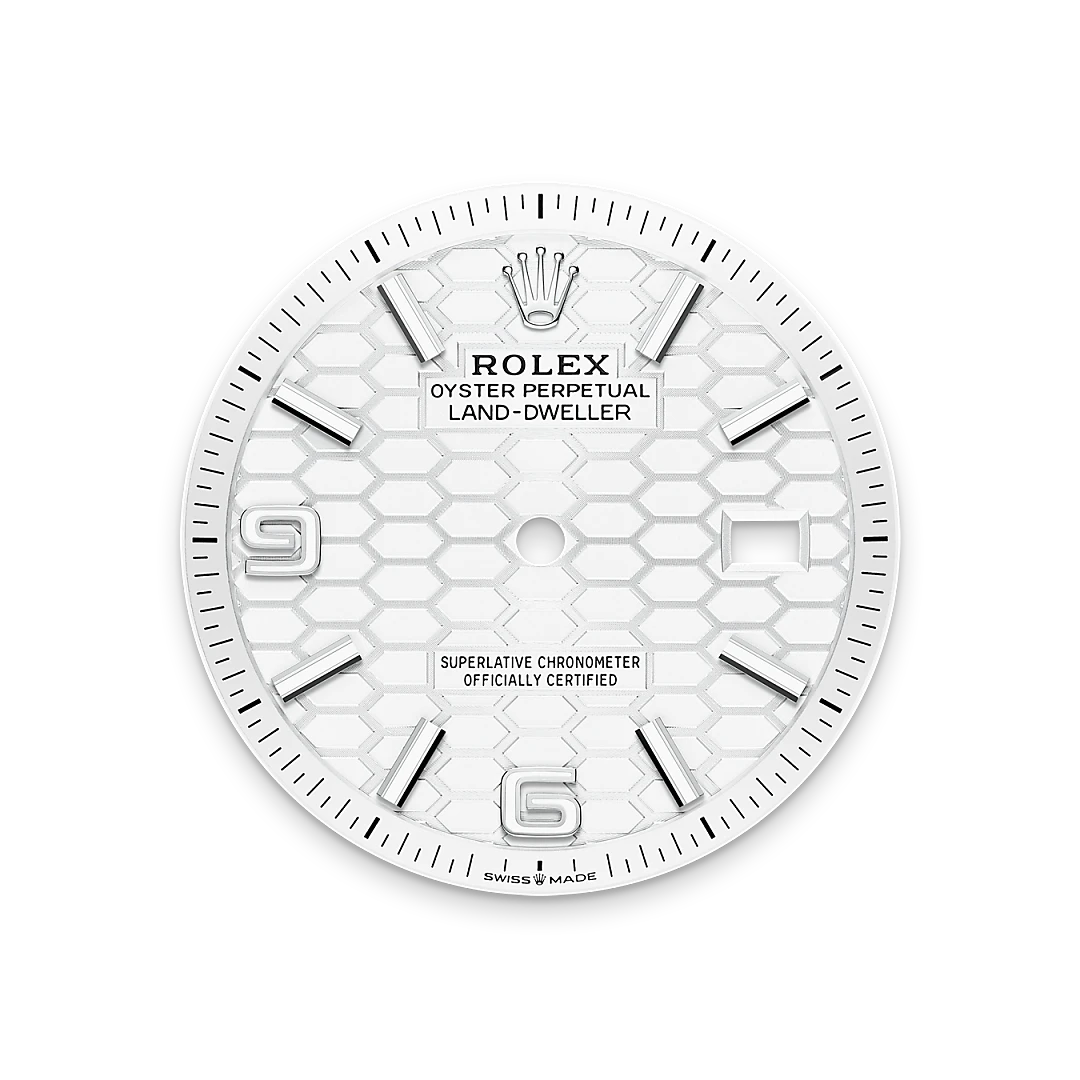 Rolex Land-Dweller 36, Tiefweißes Zifferblatt