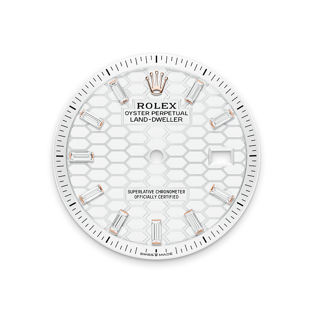 Rolex Land-Dweller 36, Tiefweißes Zifferblatt