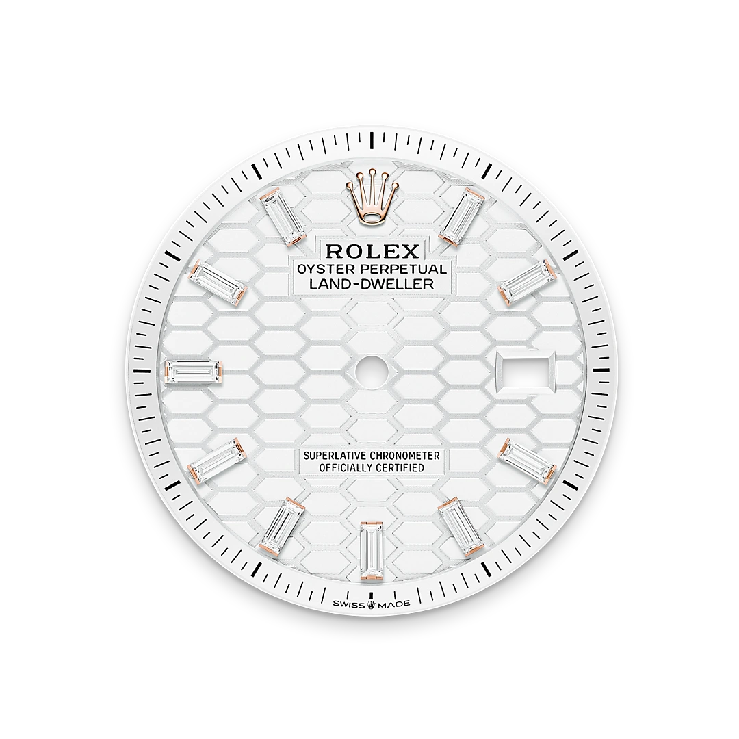 Rolex Land-Dweller 36, Tiefweißes Zifferblatt