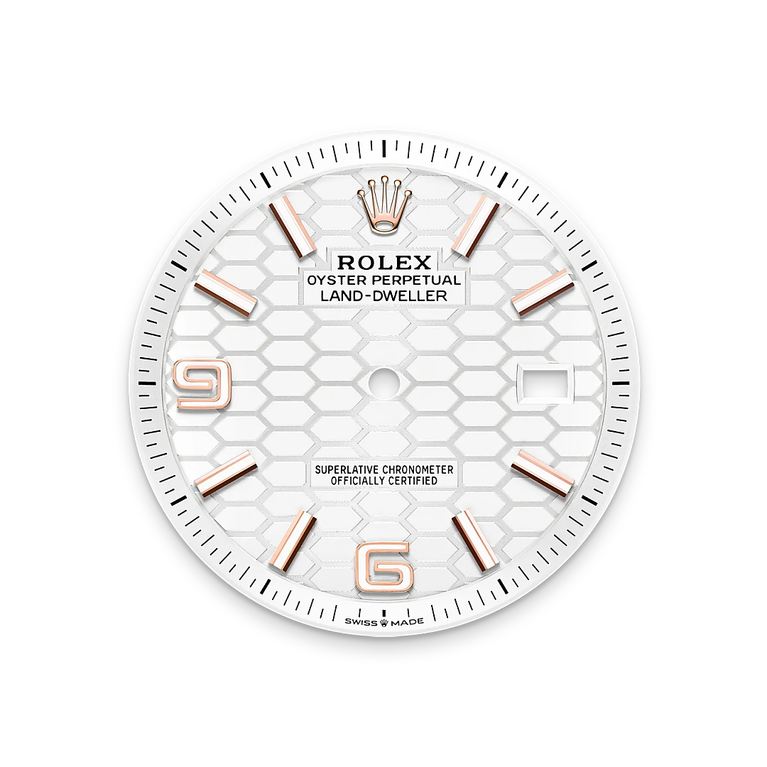 Rolex Land-Dweller 40, Tiefweißes Zifferblatt