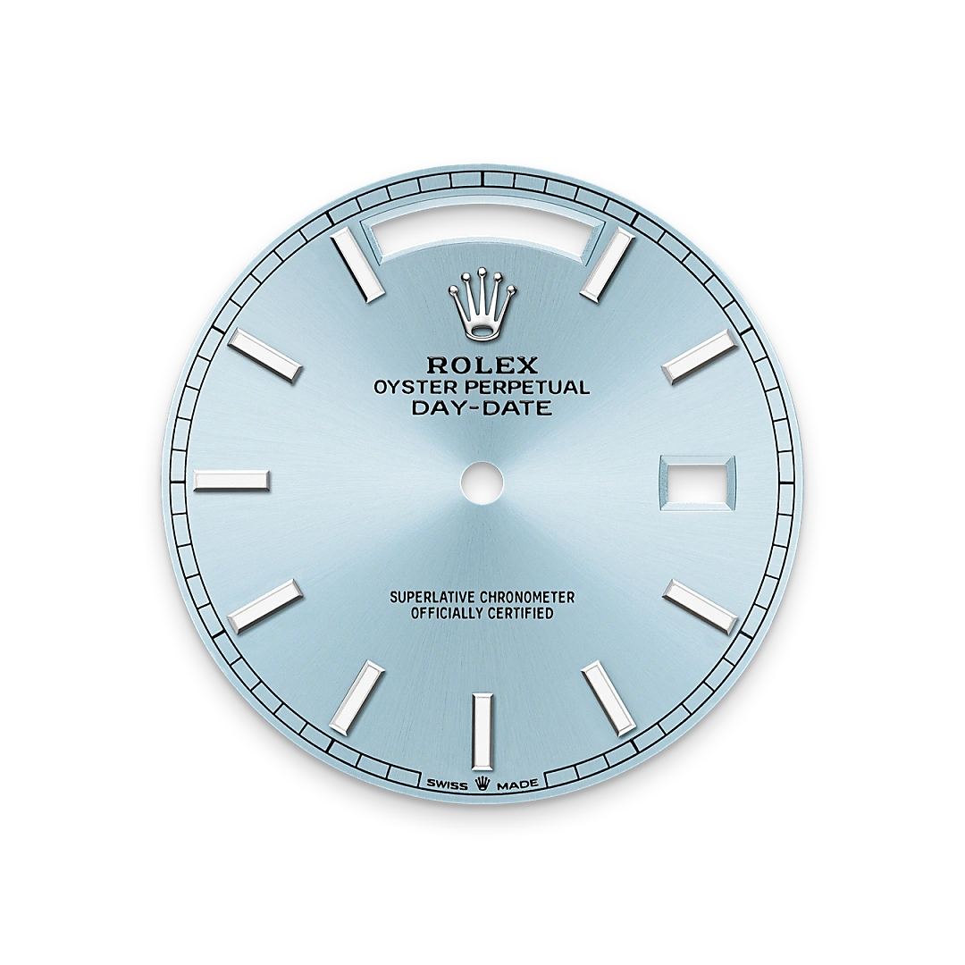 Rolex Day-Date 40, Eisblaues Zifferblatt