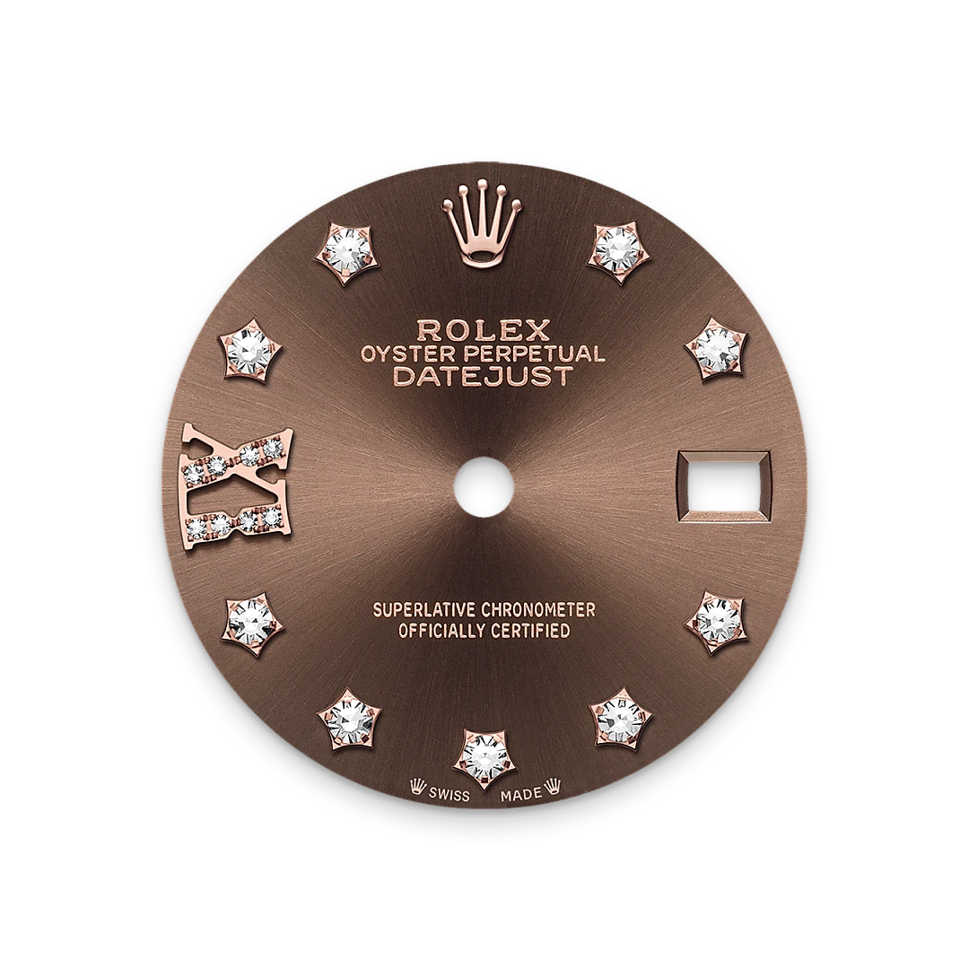 Rolex Lady-Datejust, Schokoladen­­farbenes Zifferblatt