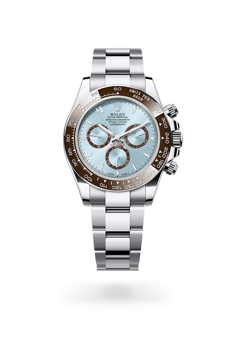 Rolex Cosmograph Daytona, Kratzfestes Saphirglas, Oyster-Band (dreireihig), massive Elemente