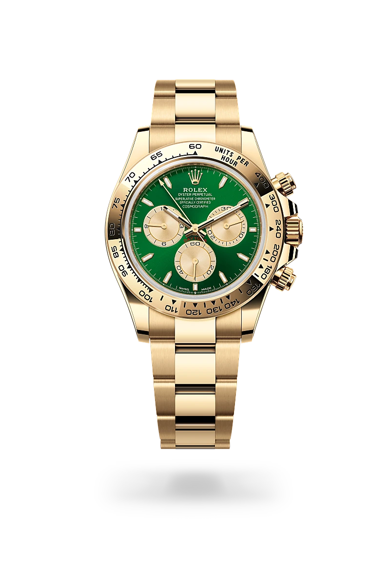 Rolex Cosmograph Daytona, Kratzfestes Saphirglas, Oyster-Band (dreireihig), massive Elemente