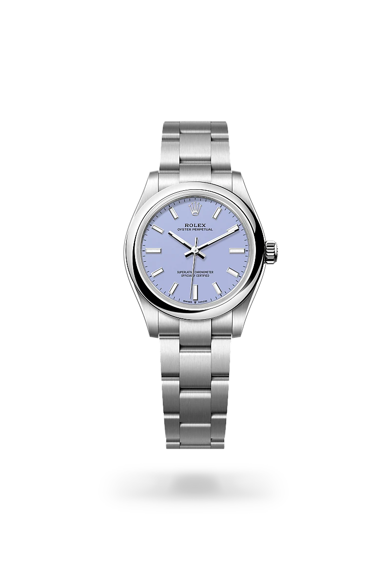 Rolex Oyster Perpetual 31, Kratzfestes Saphirglas, Oyster-Band (dreireihig), massive Elemente